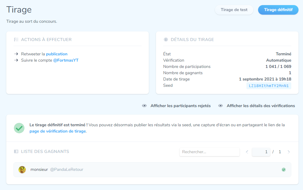 résultat concours jl fortmas
